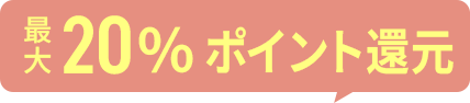 最大20％ポイント還元でおトクに！