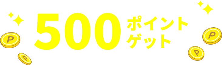 500ポイントゲット