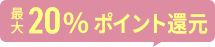 最大20％ポイント還元でおトクに！